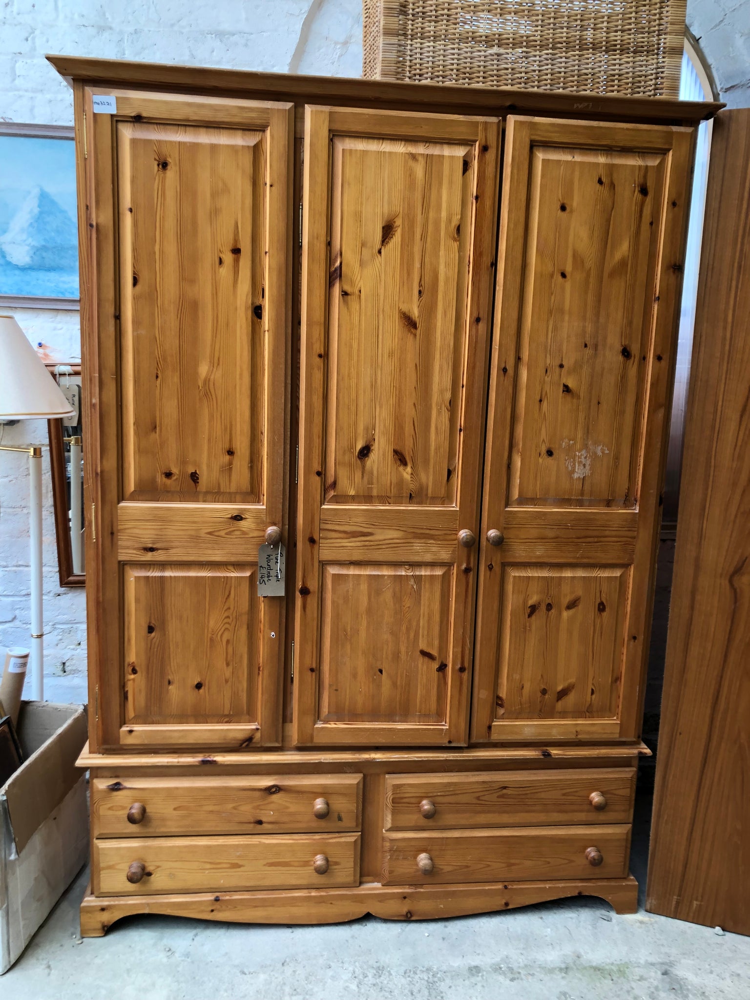 Pine Triple Wardrobe