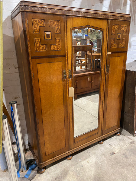 Art Deco Triple Wardrobe
