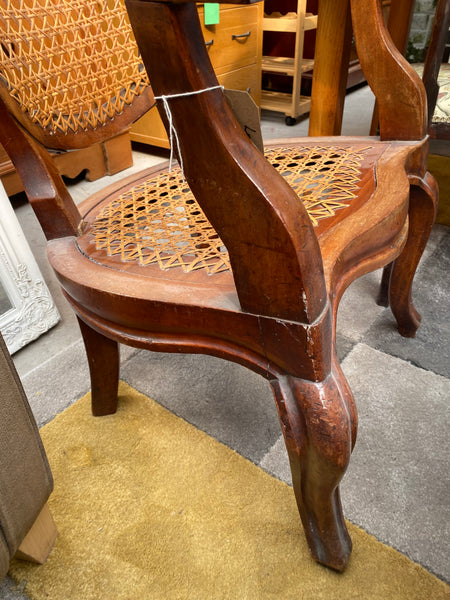 Louis XV Style Caned Armchair