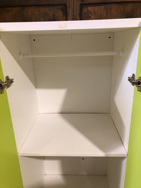 IKEA Green Cupboard with Clothes Rail