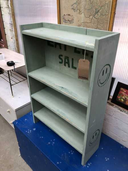 ‘Eat Less Salt’ Small Painted Bookshelf