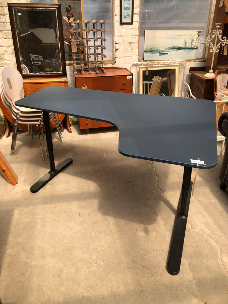 Large IKEA BEKANT Adjustable Blue Desk – The Home Remedy Stroud