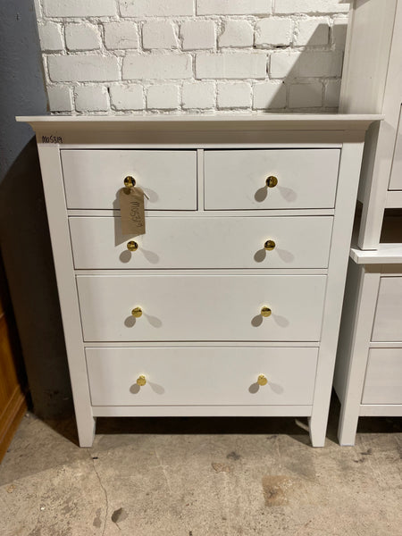 White Tallboy Chest of Drawers