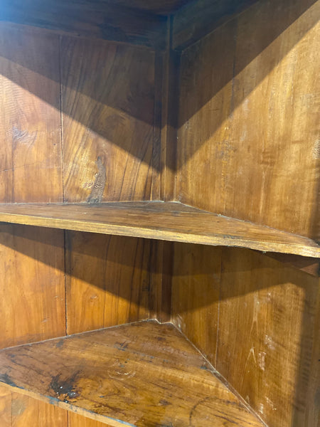 Solid Hardwood Tall Corner Display Hutch