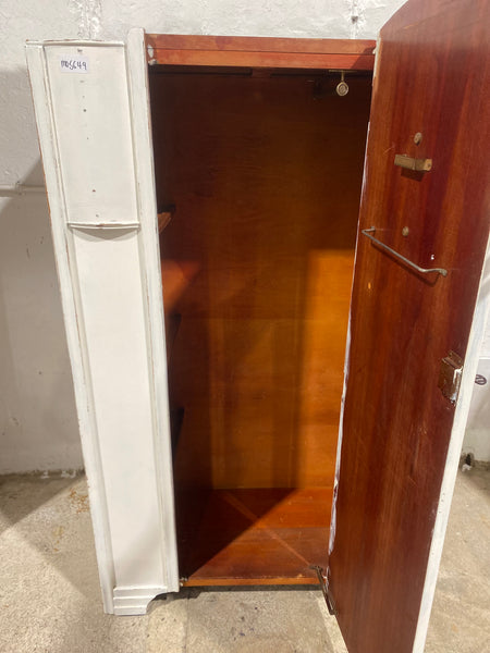 Vintage White Painted Single Wardrobe