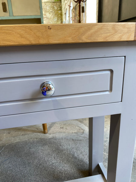 Contemporary Oak and Grey Console Table