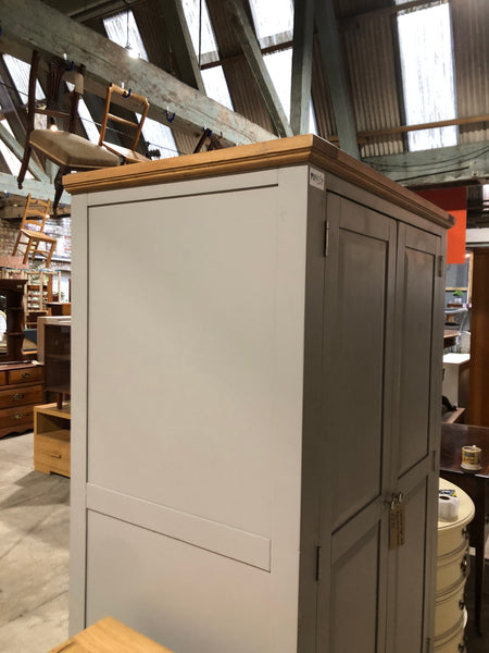 Cotswold Style Oak Grey Double Wardrobe