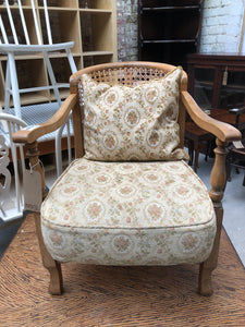 GHC - Vintage Oak Wicker Back Bedroom Chair