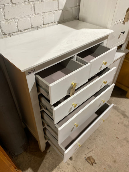 White Tallboy Chest of Drawers