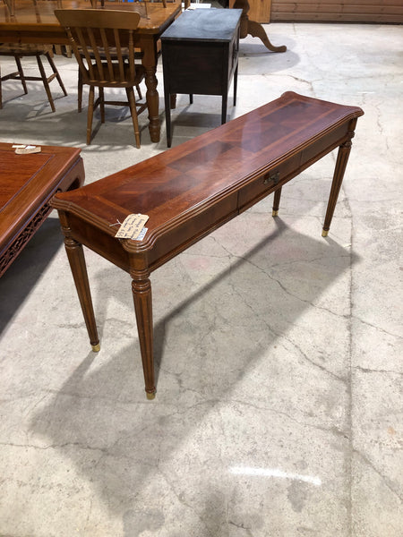 Edwardian Mahogany Writing Table with Inlay Detail - GHC