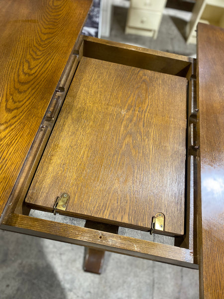 GHC - Ext. Old Charm Style Oak Pedestal Dining Table