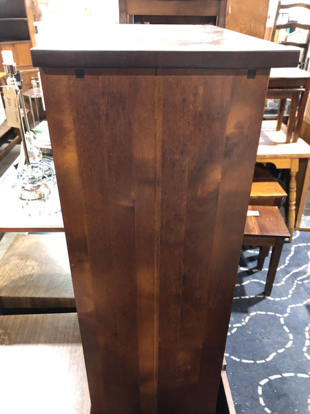 Dark Wooden Bookshelf & 4 Drawers