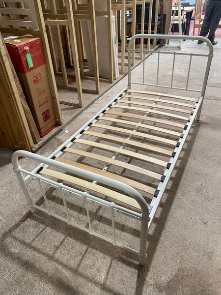 White Metal Single Bedframe