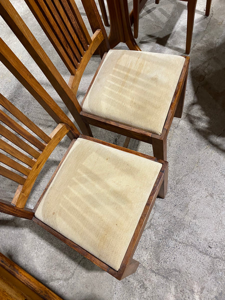 Large Rosewood Dining Table + 4 Chairs