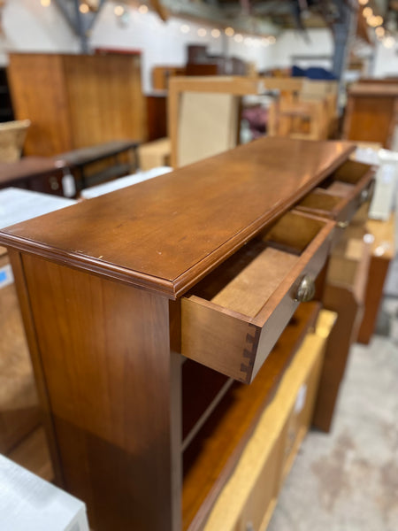 Three Drawer Console Table & Bookshelf