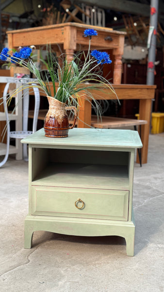 Painted Stag Minstrel Bedside Table