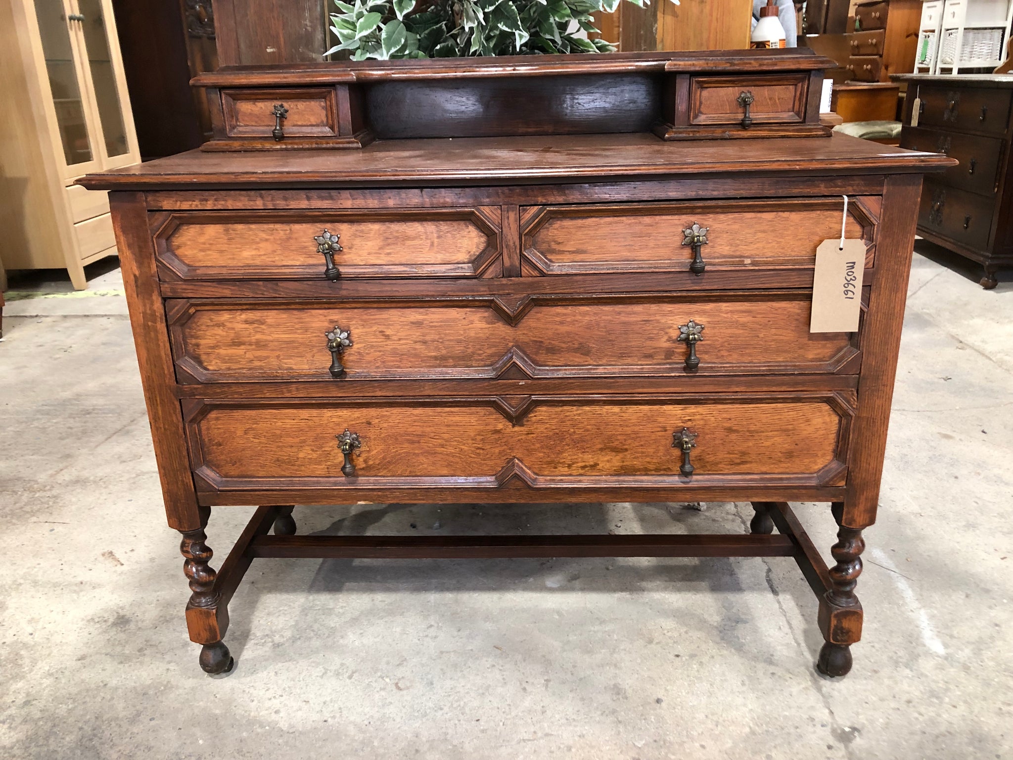 Vintage Oak Compact Sideboard