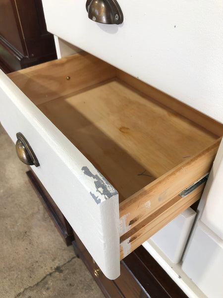 White Painted 10 Drawer Chest