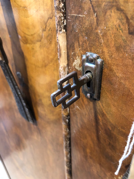 Vintage Art Deco Burr Walnut Gentleman’s Wardrobe