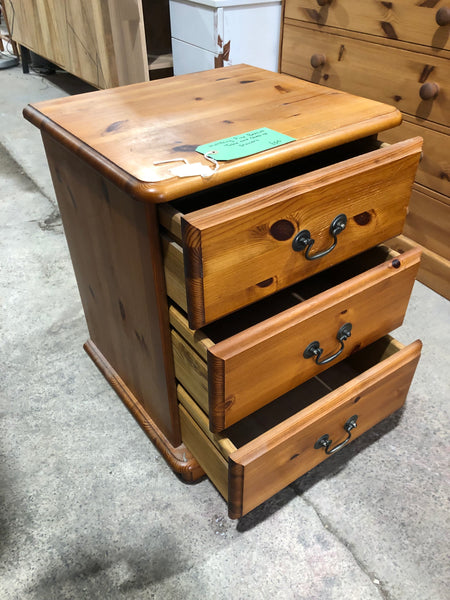 Matching Pine Bedside Table and Chest of Drawers- REF