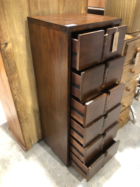 Dark Wood Tall Storage Unit