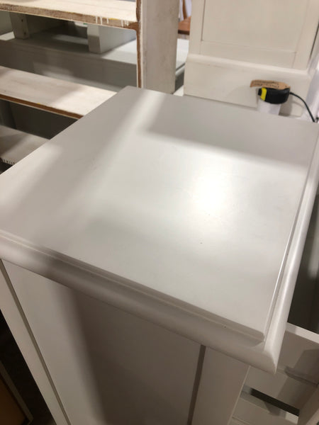 French Style White Painted Slim Tallboy