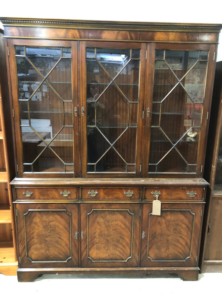 Large Antique Mahogany Library Bookcase