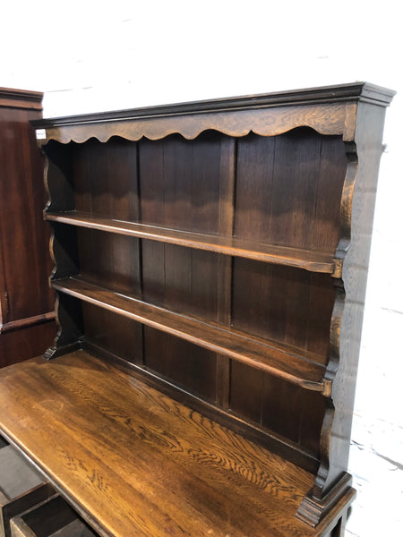 Carved Detail Oak Welsh Dresser