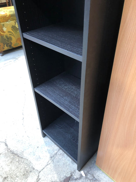 Tall Slim Black Bookcase