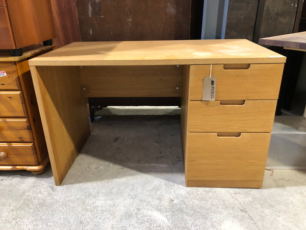 GHC- Pale Veneer desk with 3 Drawers