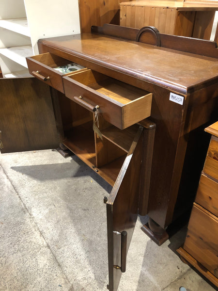 Vintage Art Deco Oak Compact Sideboard