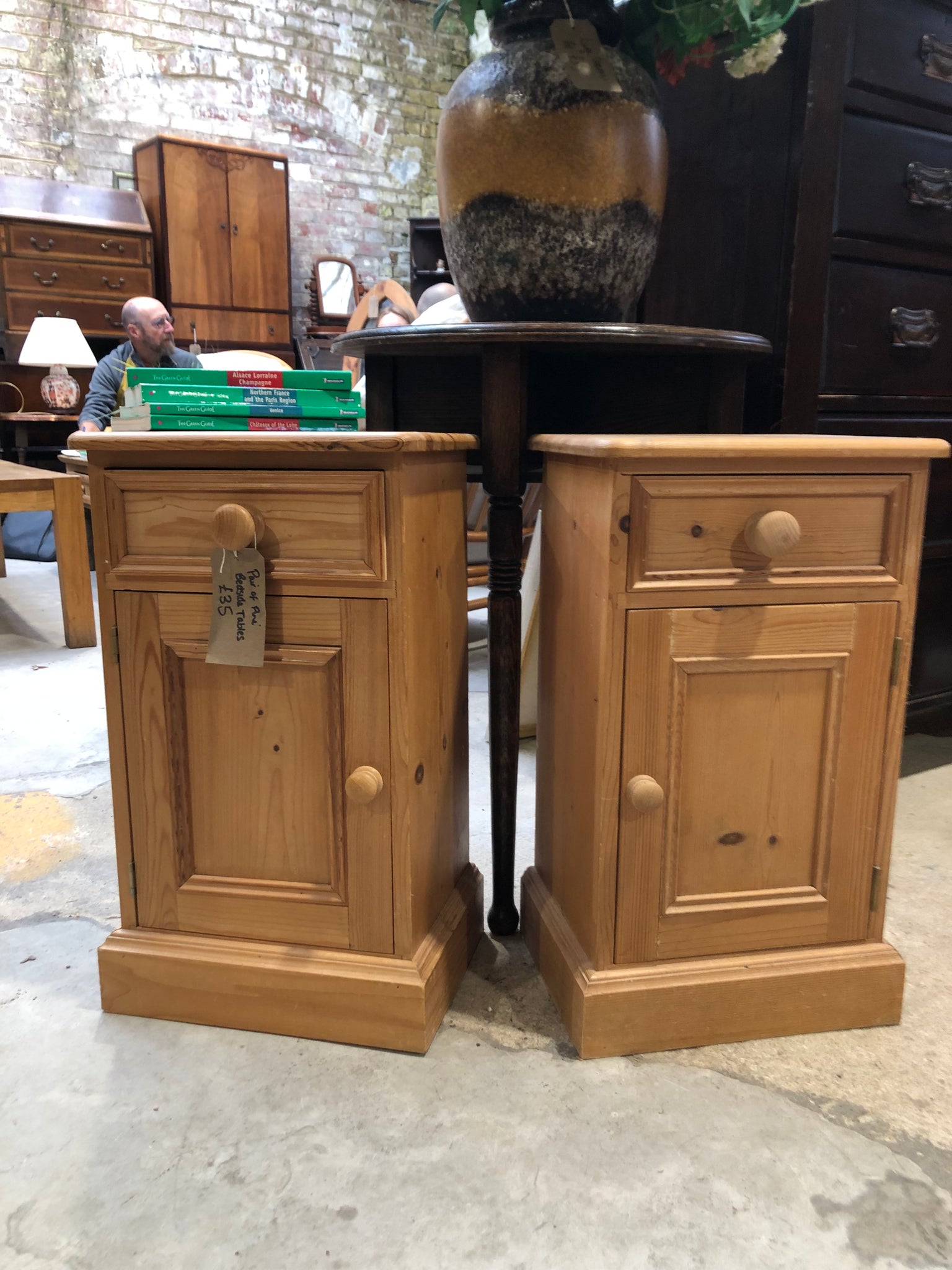 Pair of Pine Bedside Tables