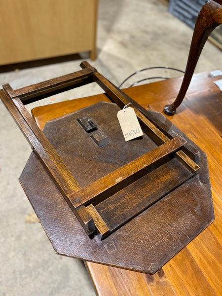 Vintage Oak Folding Side Table