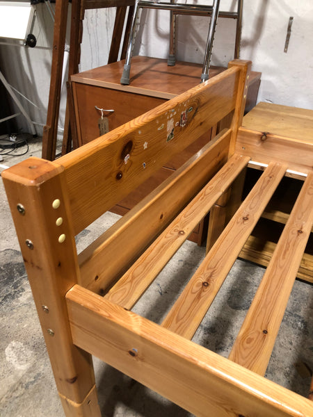 REF - Pine Single Bedframe with Option to Raise