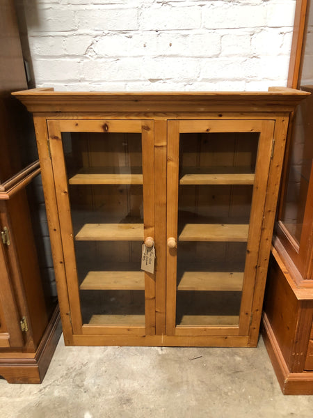 Pine Glass Wall Cabinet