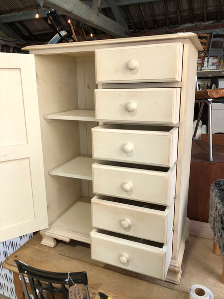 Cream Painted Compact Linen Cupboard