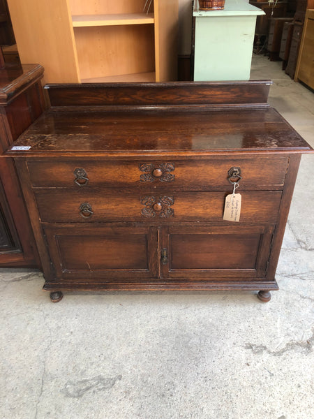 Vintage Dark Wood Chest of Drawers