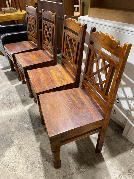 Set of Four Rosewood Dining Chairs