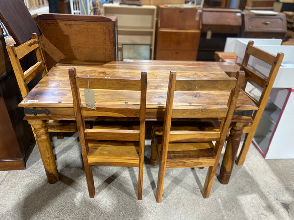 Rosewood Dining Table & 4 Chairs