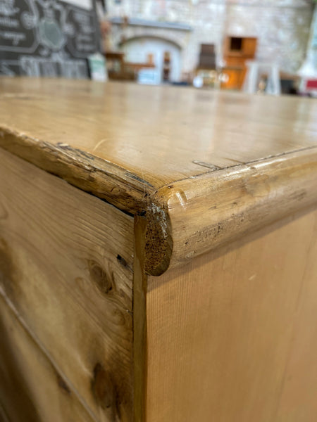Large Rustic Pine Chest of Drawers