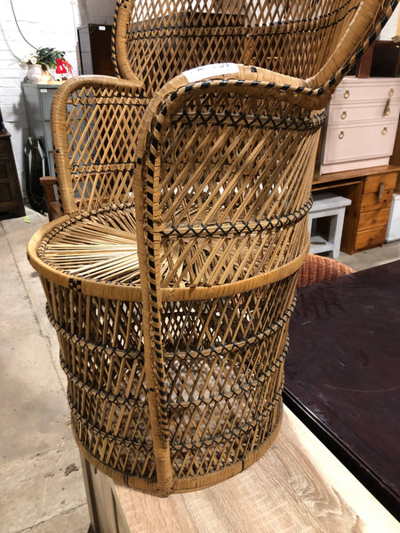 Vintage Wicker Peacock Chair