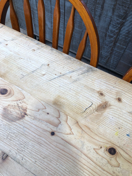 Rustic Pine Farmhouse Table