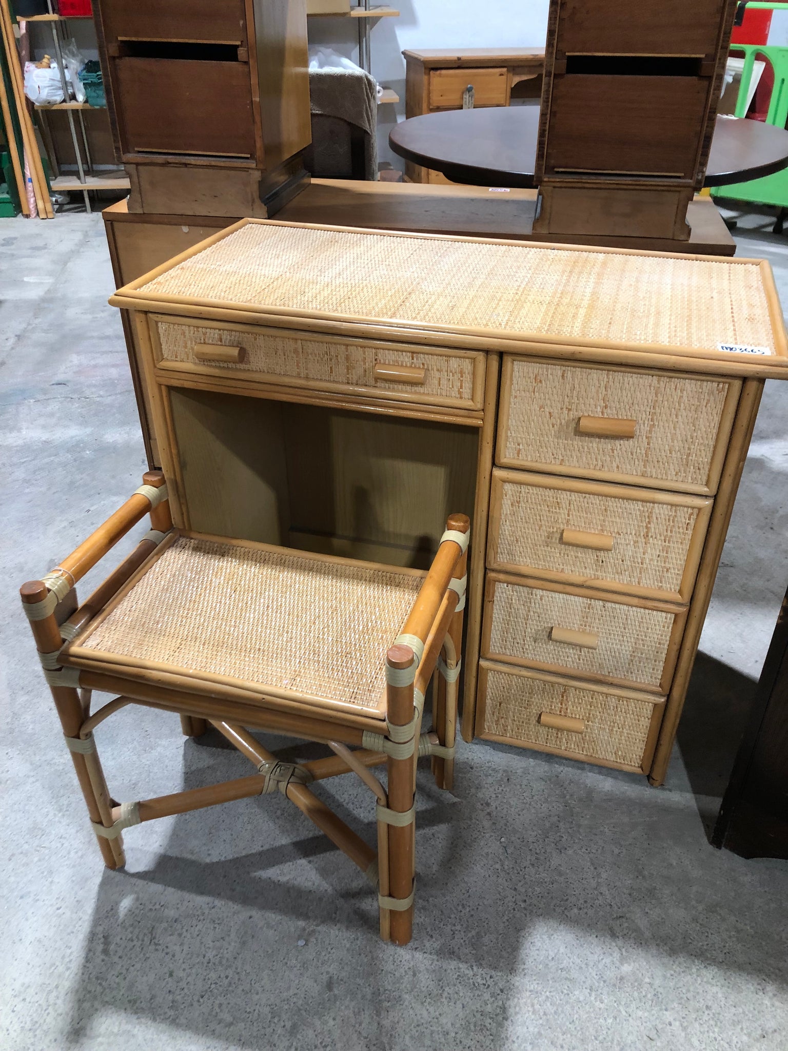 GHC - Bamboo Dressing Table & Stool