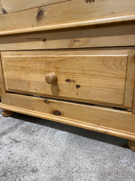 Large Pine Double a wardrobe with Drawers