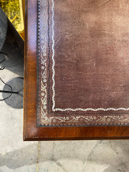 Vintage Leather Top Captains Desk