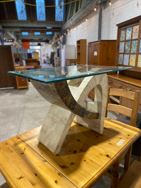 GHC - Vintage Tiled Marble Side Table By Tsaro