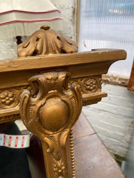 Large Gilt Framed Over Mantle Mirror