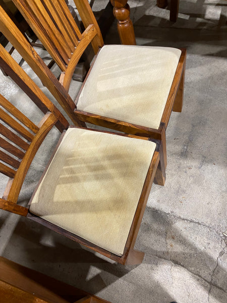 Large Rosewood Dining Table + 4 Chairs