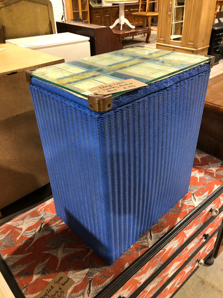 Lloyd Loom Cobalt Blue Laundry Basket