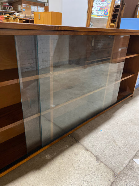 Teak Extra Wide Low Display Bookcase